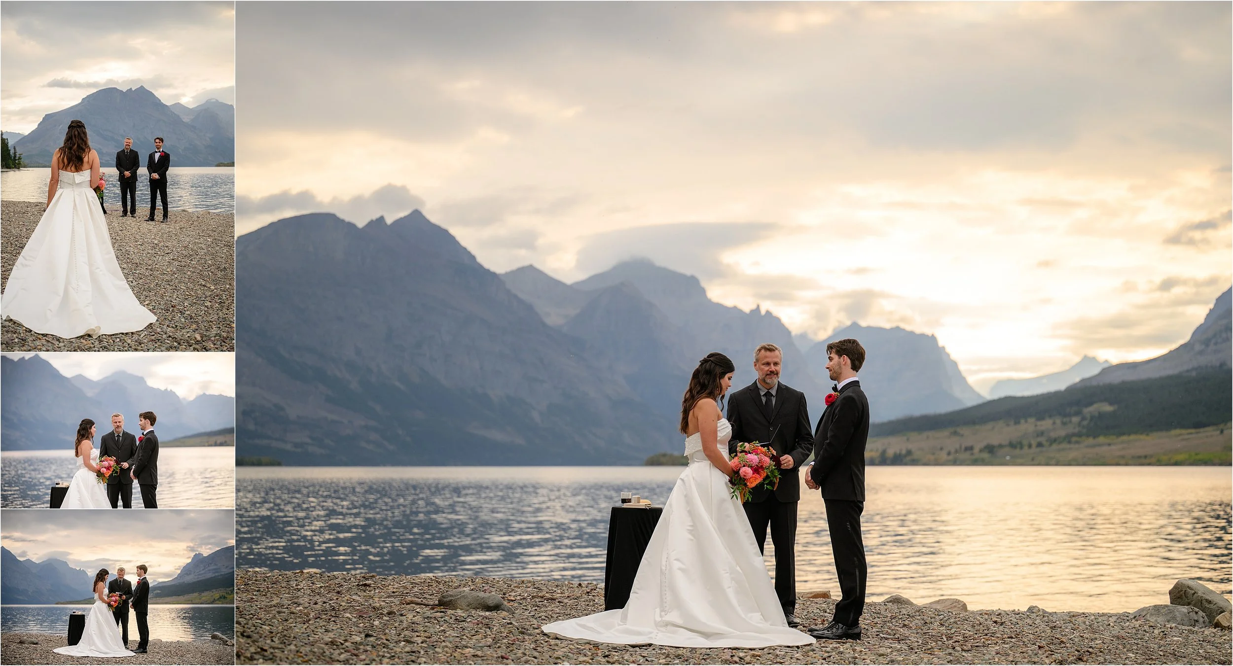 Glacier National Park Ceremony Locations on the lake | Montana Wedding Photographer | Montana Elopement Photographer | Glacier National Park Elopement