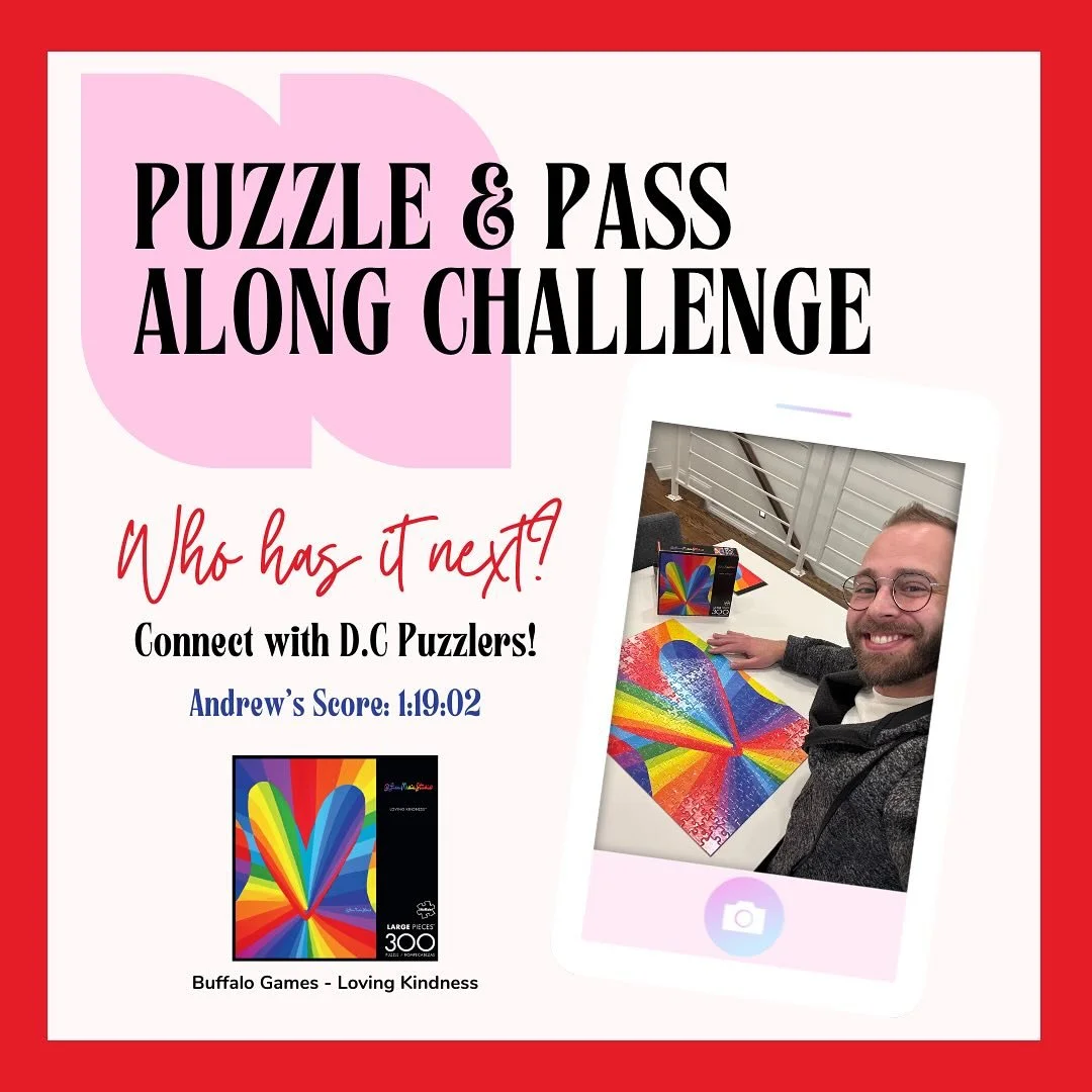 How many members can this puzzle reach? We handed it off to Andrew to get this challenge started! Connect with D.C. Puzzlers and find out who has it for a chance to play! 🧩🔥

Let&rsquo;s keep the challenge going! 👀

#PuzzleChallenge #SpeedPuzzling