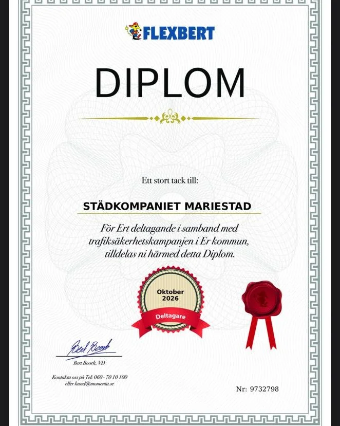 Vi har &auml;ven i &aring;r varit med och sponsrat med reflexv&auml;star till alla f&ouml;rskolebarn i Mariestads kommun.
V&aring;r framtid. 😍