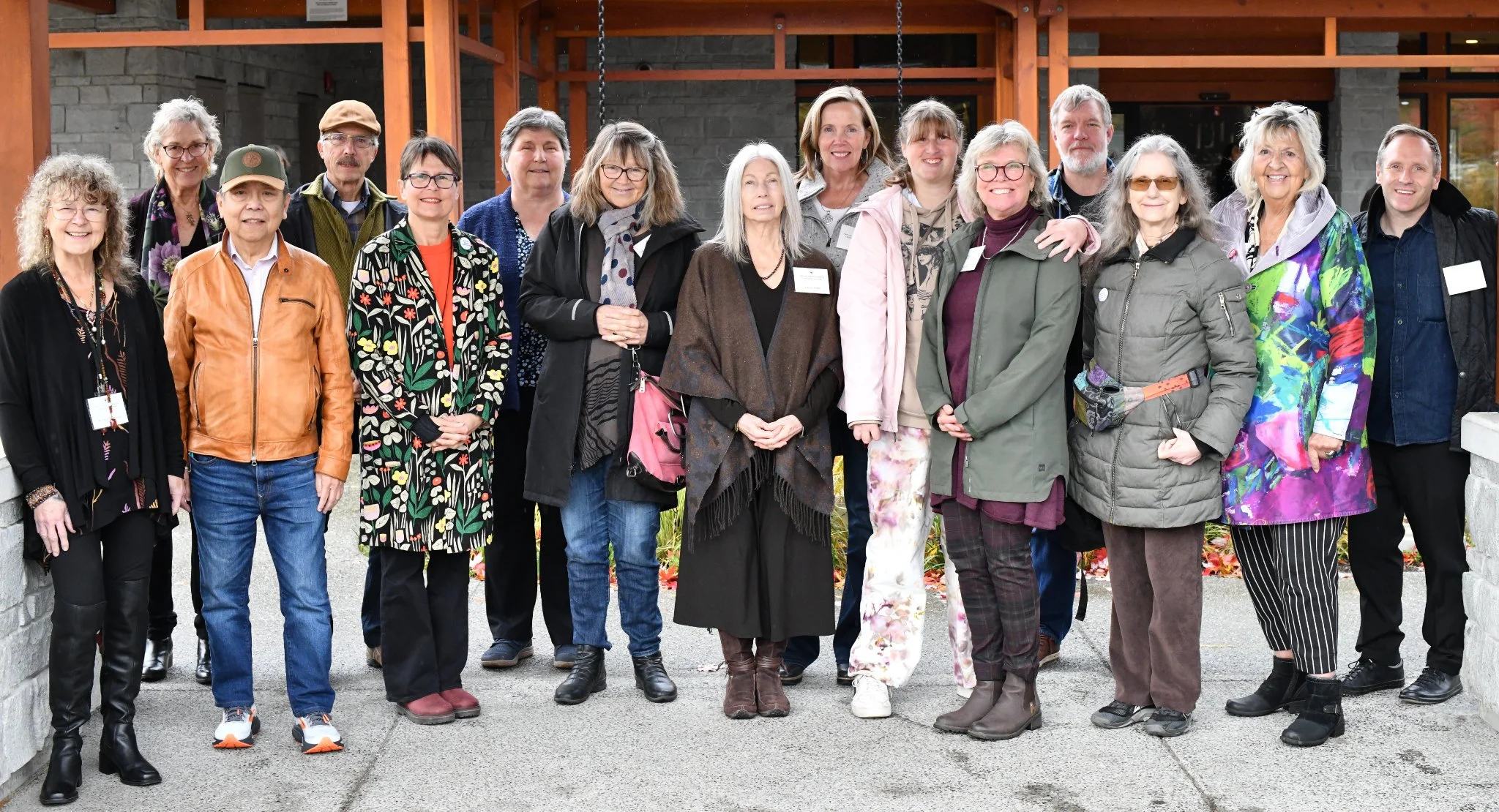photo of diverse group of Esquimalt Village Cohousing members