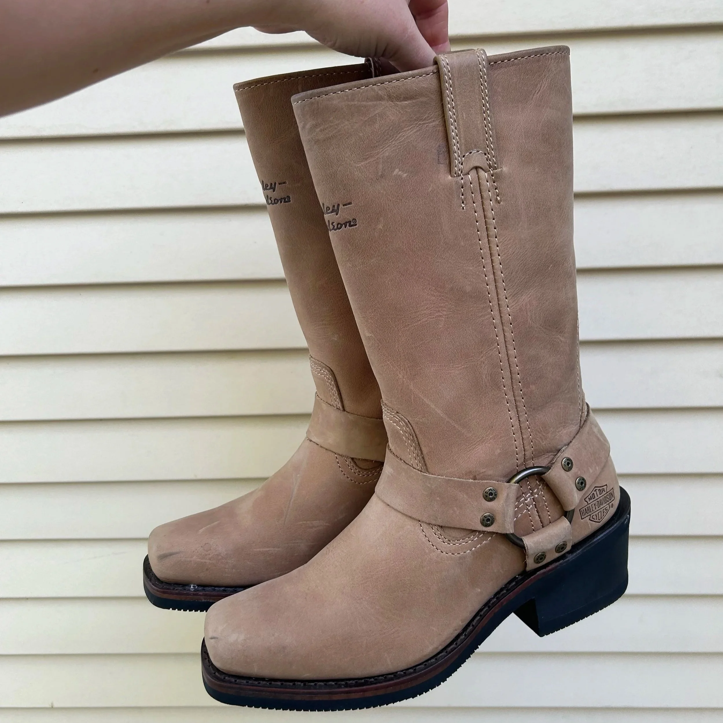 vintage harley davidson harness boots