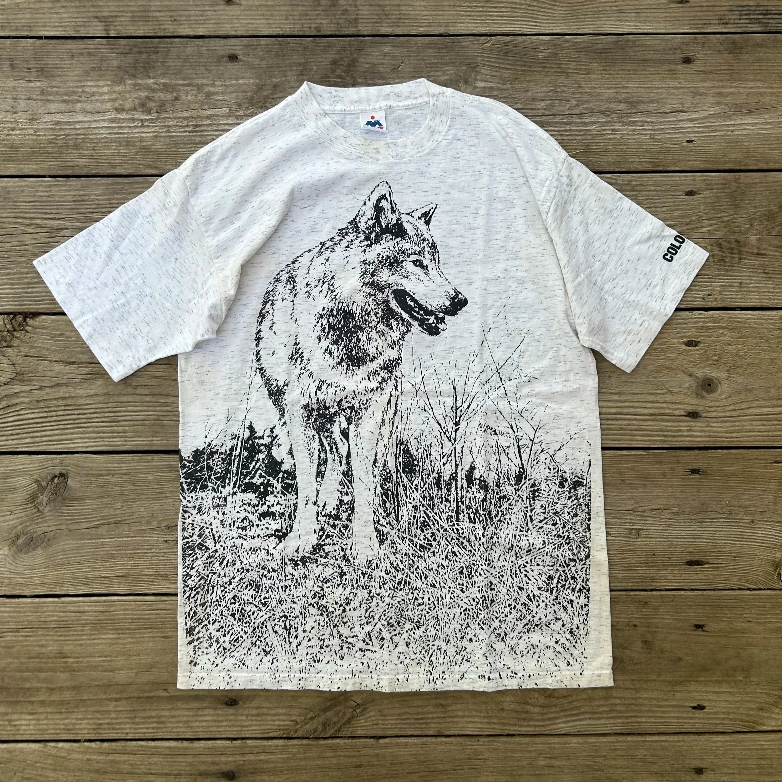 vintage wolf tee