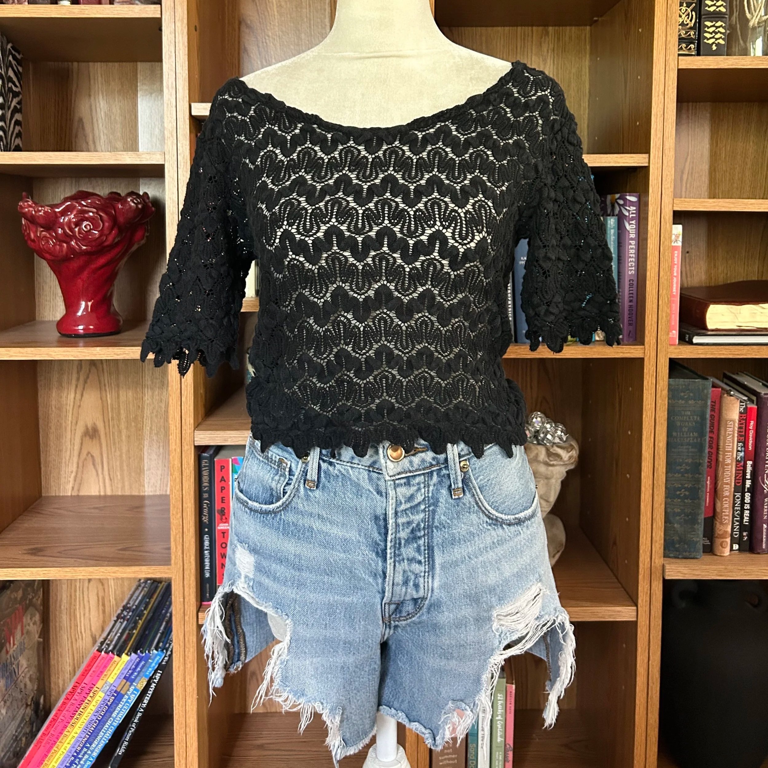 vintage crochet top