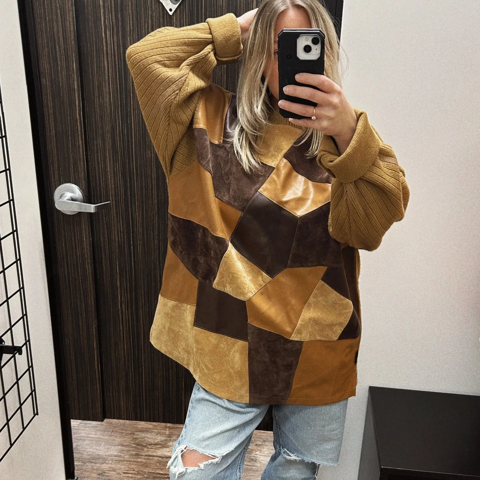 vintage patchwork sweater