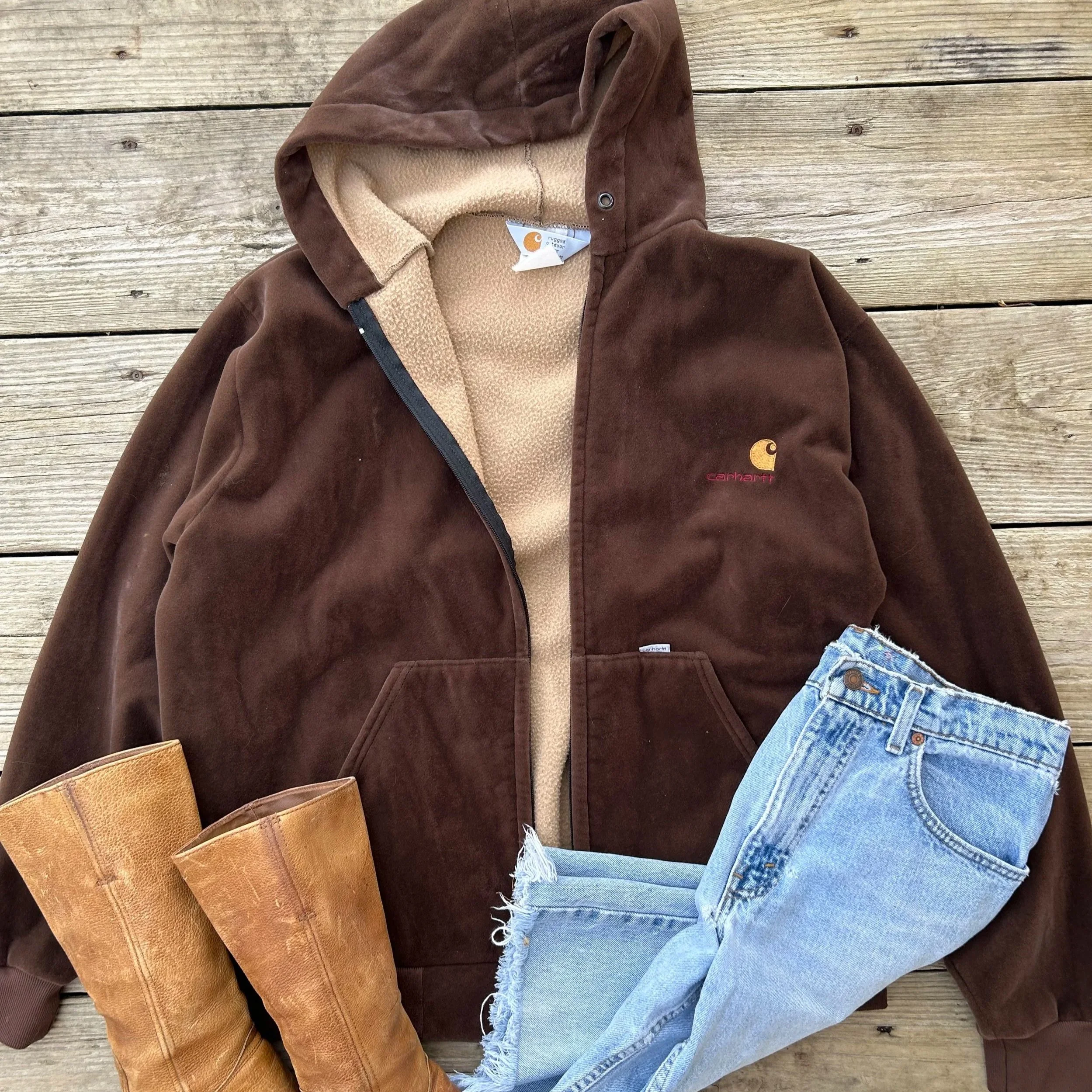 vintage carhartt zip up