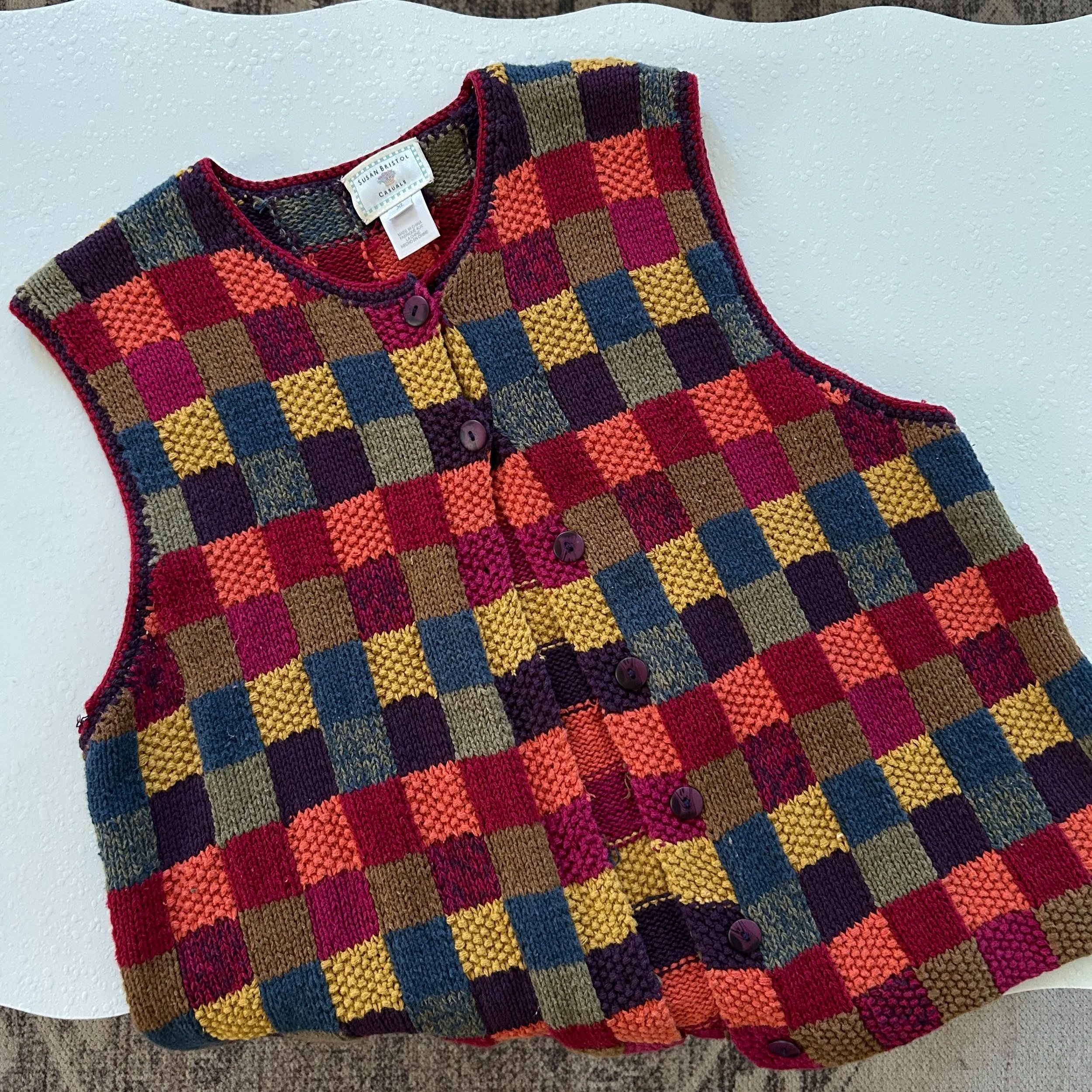 vintage checkered vest
