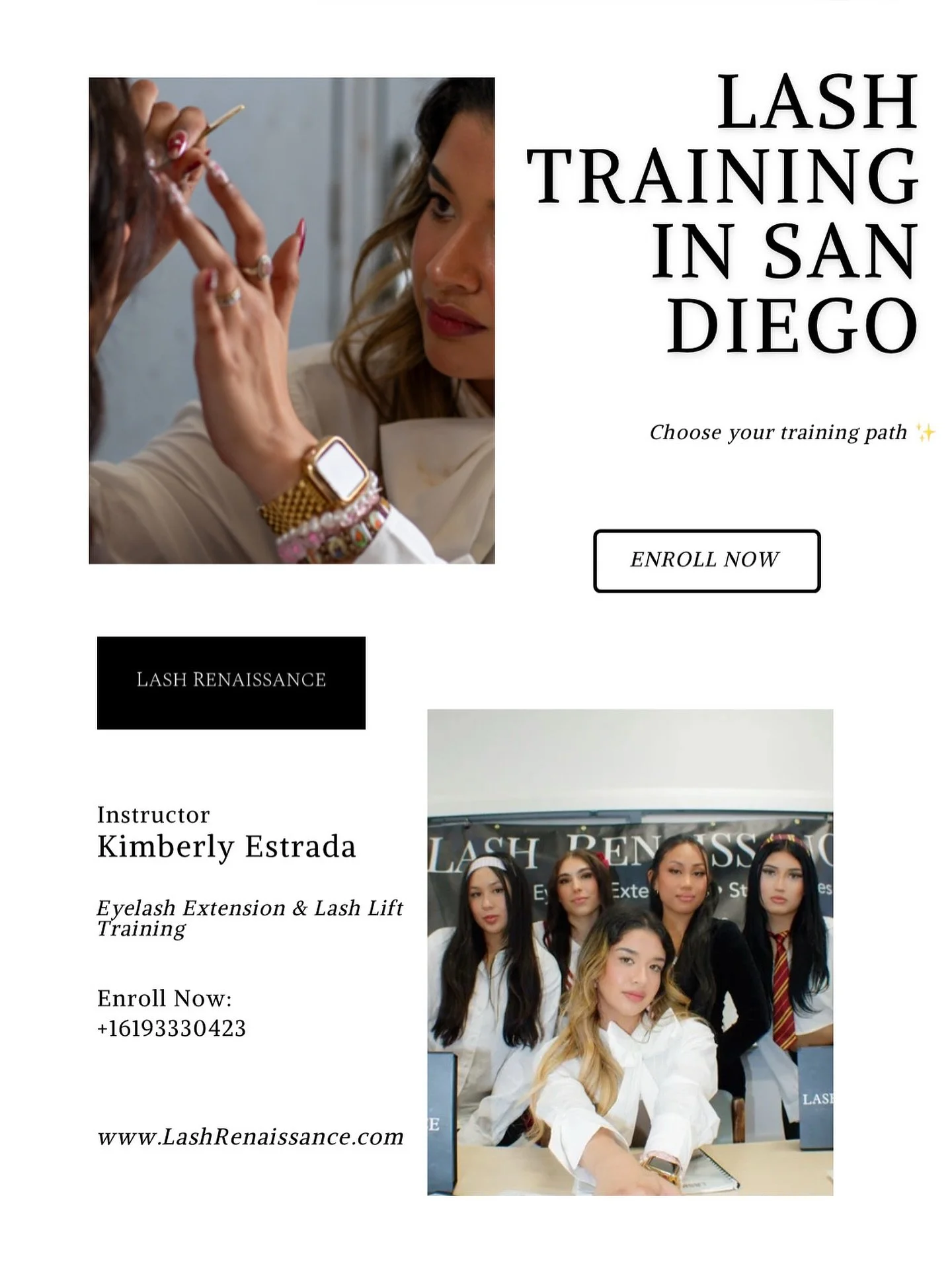 ✨Turn your passion into profit in ONE day!✨
Lash Renaissance 1 Day Classic Lash Certification is live.

Choose your training path:
💖 $850 Fundamentals
💖 $1,000 Live Model + Business Tools
💖 $1,200 Luxury Pro + Mentorship

Small class &bull; Hands 