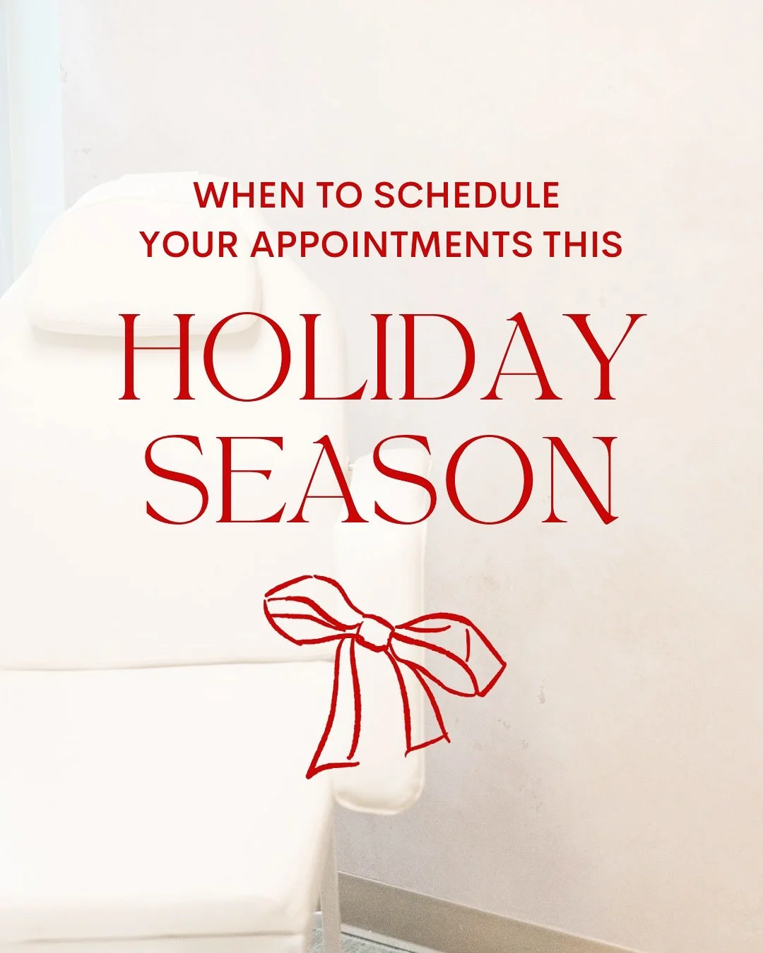 Procrastinate the shopping, not your glow! 😉
Here&rsquo;s when you should be booking your treatments to get your skin holiday ready!

📍 Mobile concierge aesthetics in Wake County, NC, now offering office hours at Women&rsquo;s Wellness Center

📅 L