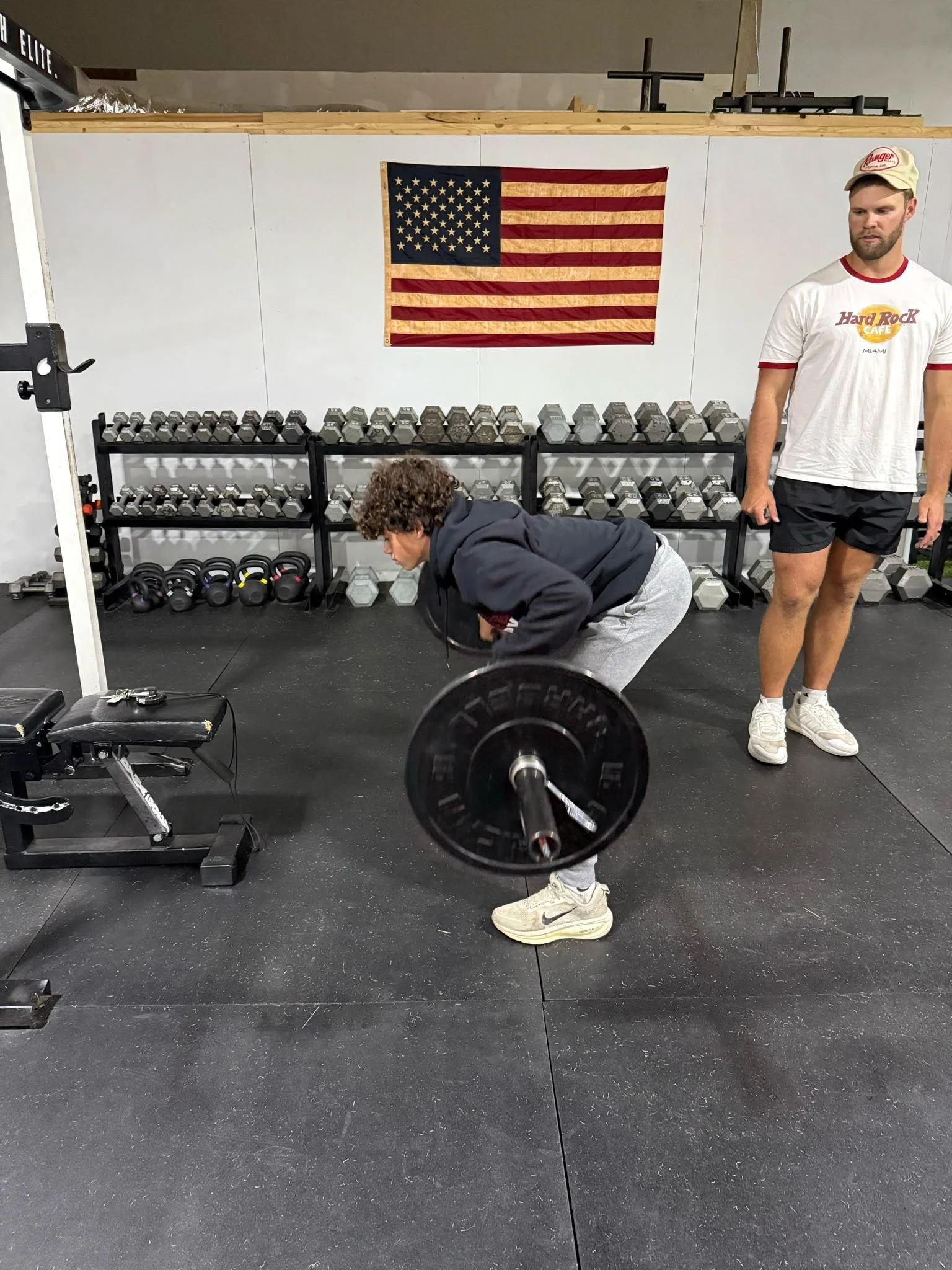 Upper body athletic training at ept.