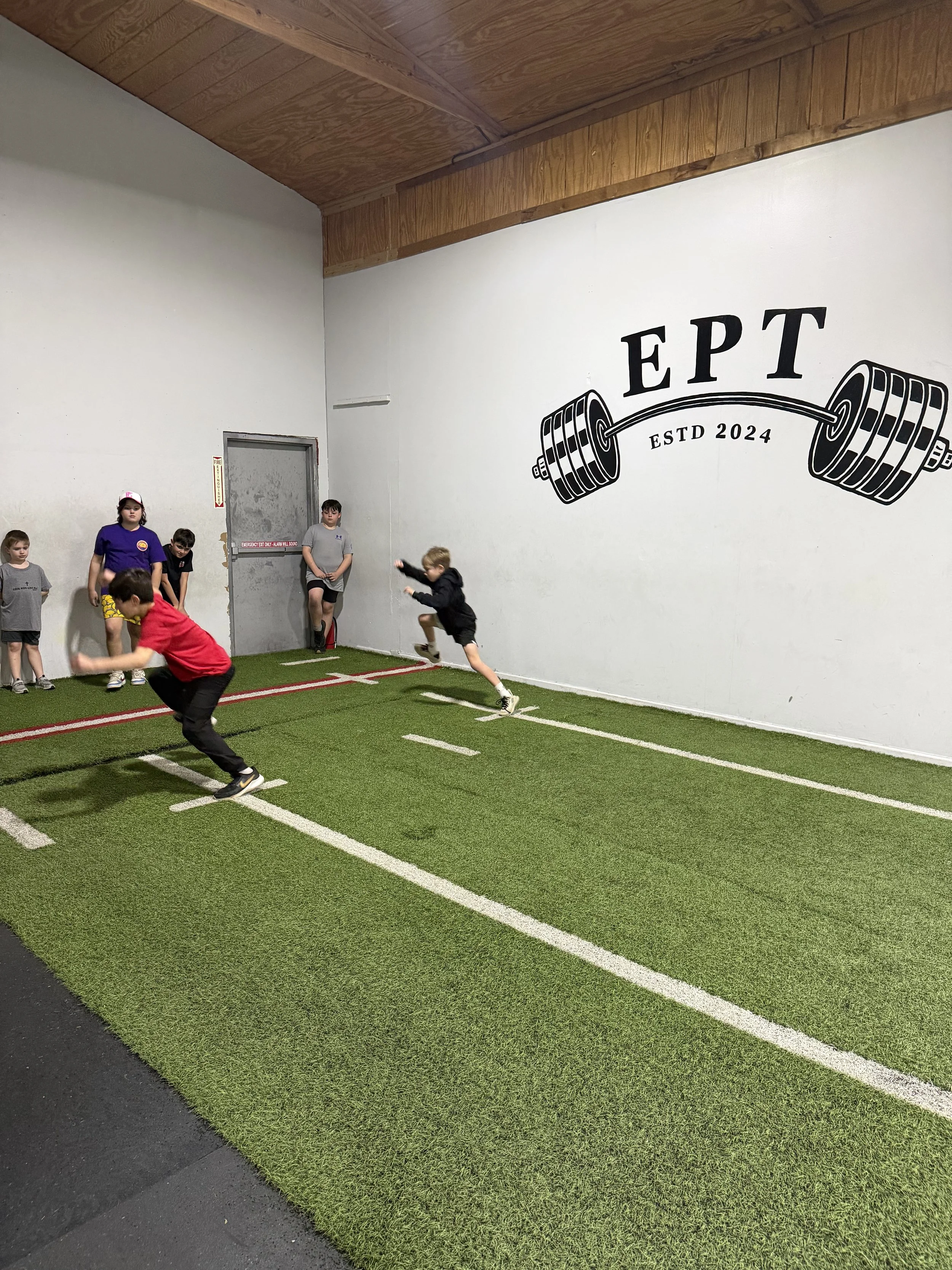Speed day in the gym for sprint work.