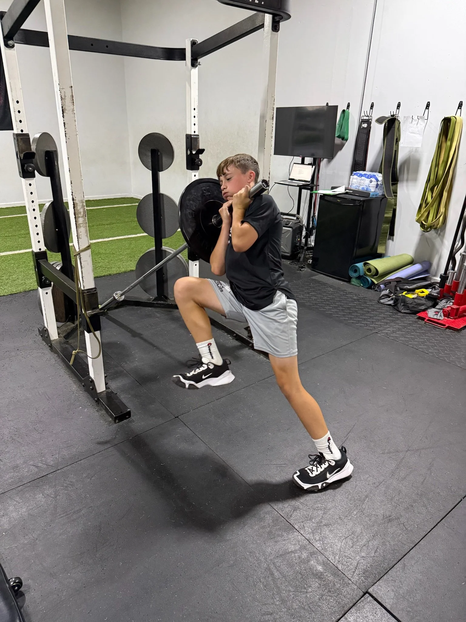 Leg day at EPT athletic facility.