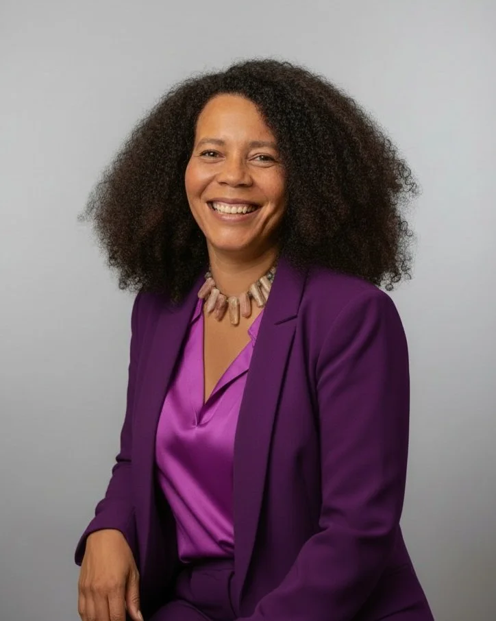 Demetriah Annenayah smiling brightly, founder and guide of the Soul Contract Strategy and Sacred Feminine Design.