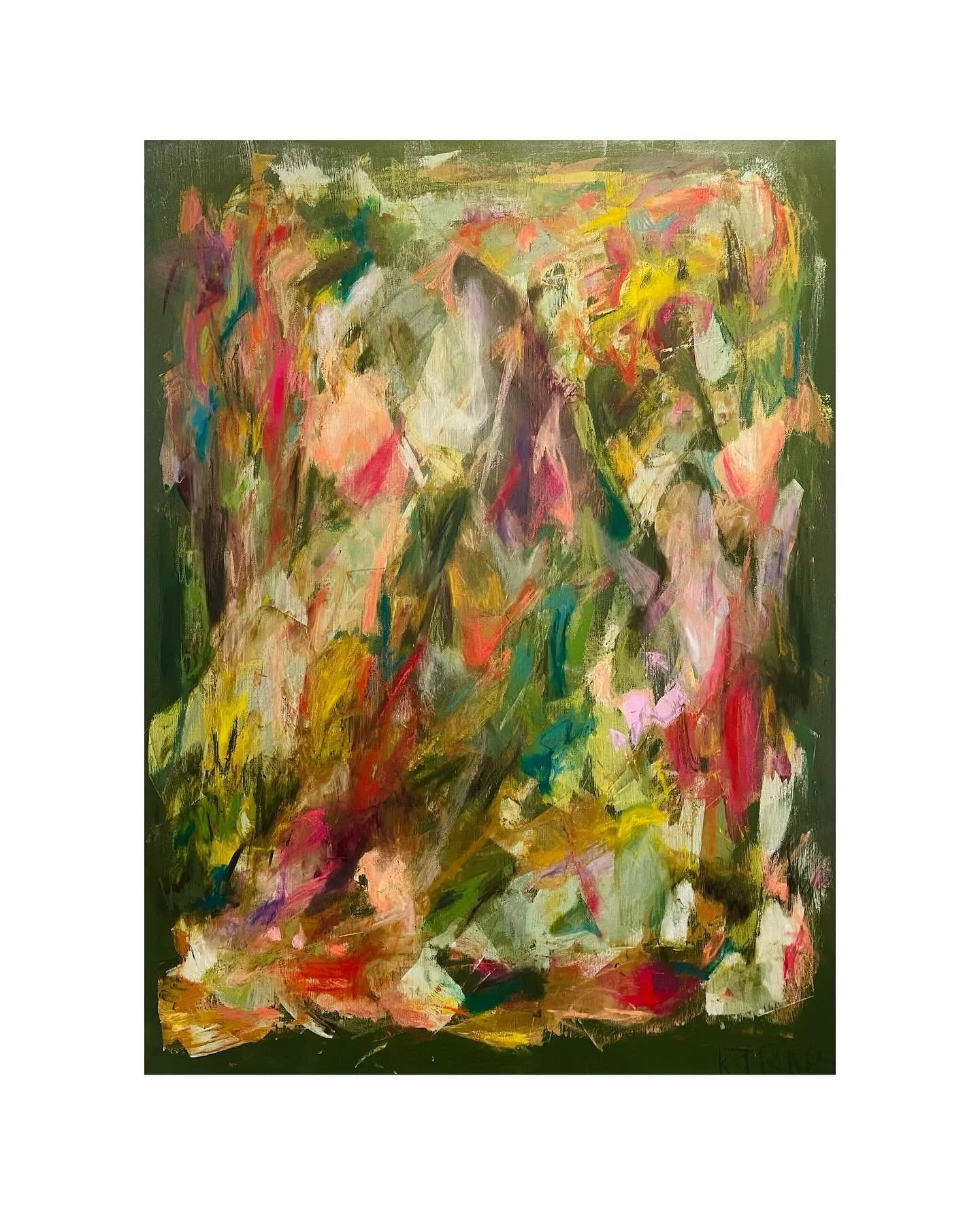 40x30 &ldquo;Walk in the Park&rdquo; mixed media on gallery wrapped canvas #ktrapsoriginals 

Here&rsquo;s the story behind it: This piece carries multiple meanings for me. Not only is it a throwback to my days in highschool changing classes beneath 