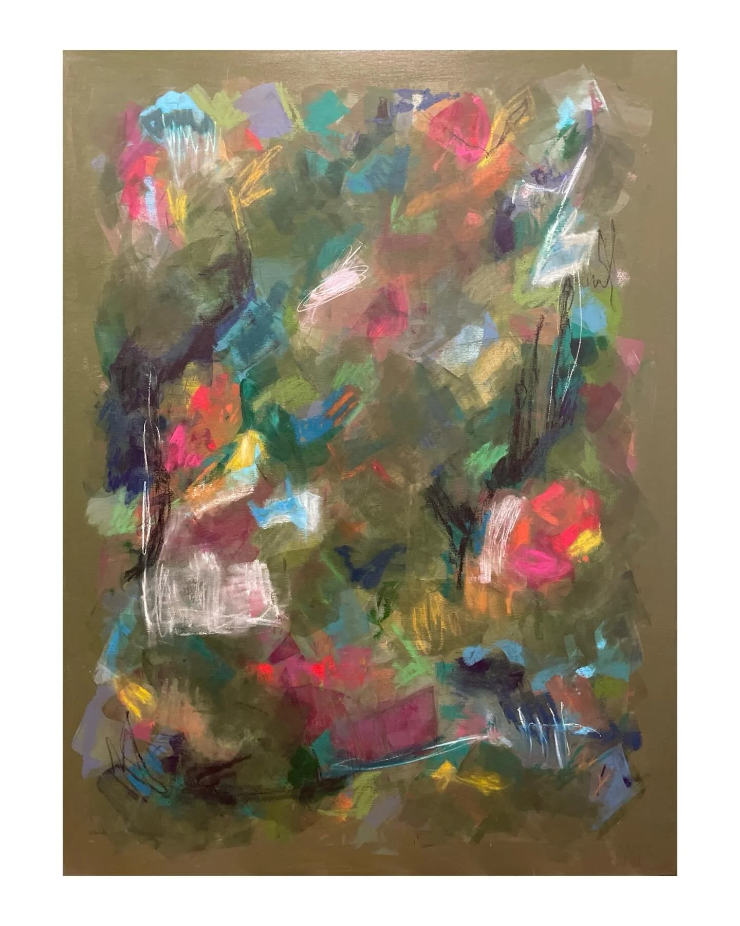 48x36 &ldquo;Confetti Pop&rdquo; on gallery wrapped canvas #ktrapsoriginals @arthousecharlotte 

Here&rsquo;s the story behind it: You know those confetti poppers that explode color and confetti everywhere in celebration - well this is that translate