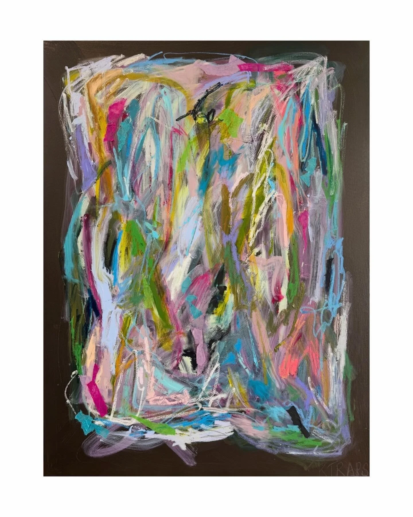 40x30 &ldquo;Mix Tape&rdquo; mixed media on gallery wrapped canvas 

Here&rsquo;s the story behind it: I&rsquo;m an 80&rsquo;s baby and my love for 80&rsquo;s music runs deep. I&rsquo;ve been thinking a lot lately about those days where I&rsquo;d be 