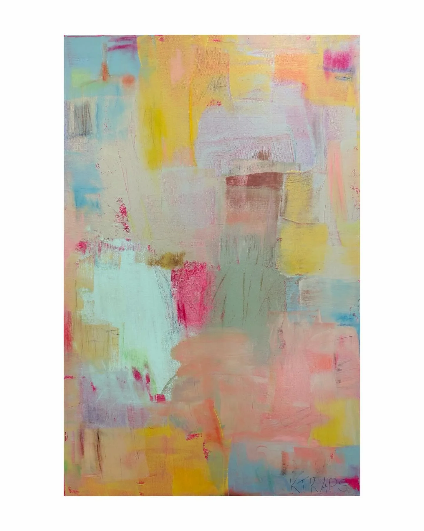 36 x 24 &ldquo;Sedona&rdquo; mixed media on gallery wrapped canvas 

Here&rsquo;s the story behind it: Somehow the desert, an often sparse and desolate place, knows how to show off in full color more than most places. We can all take a lesson from th