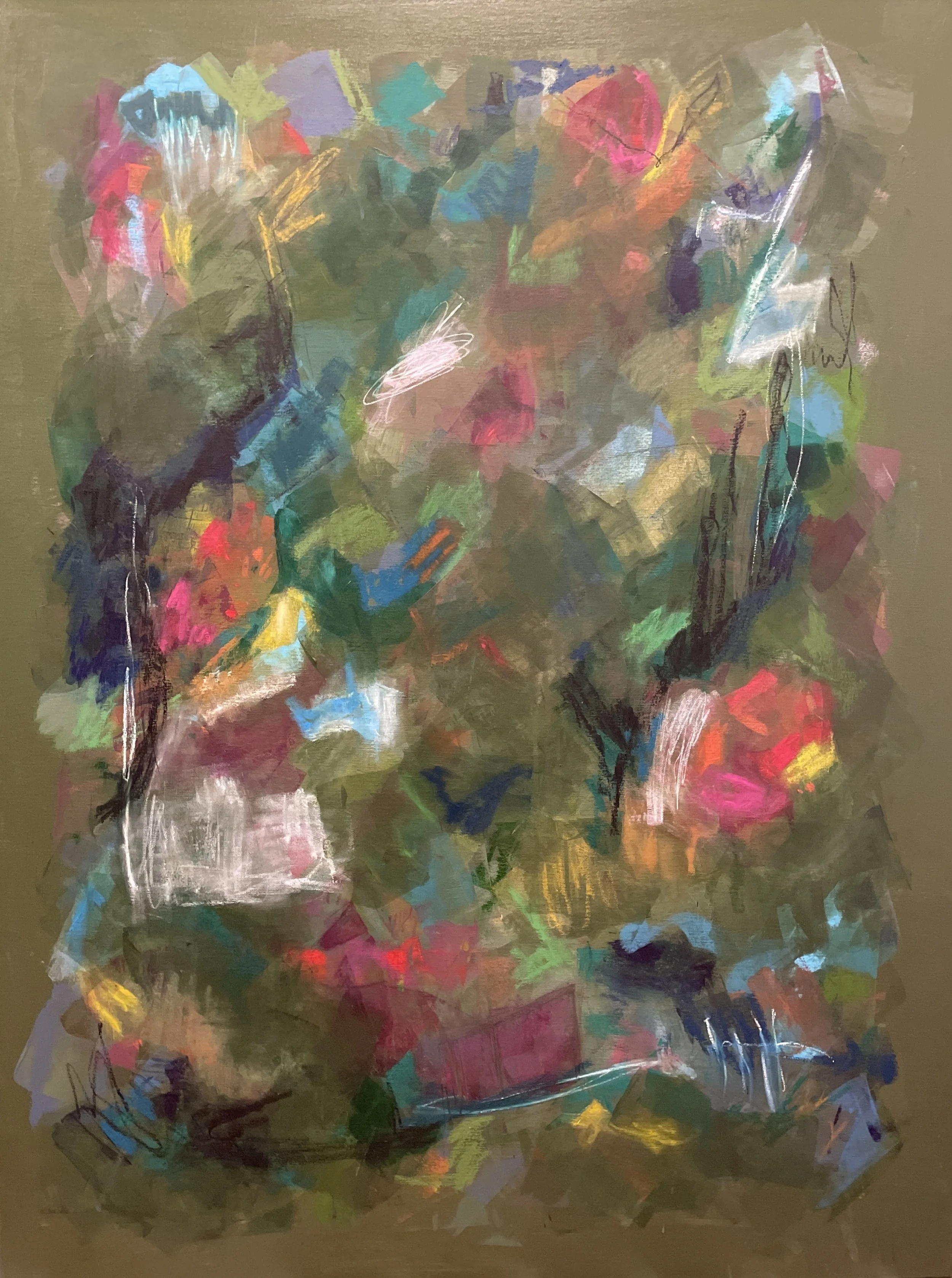 "Confetti Pop"
Mixed Media
48 x 36 in
c. December 2025