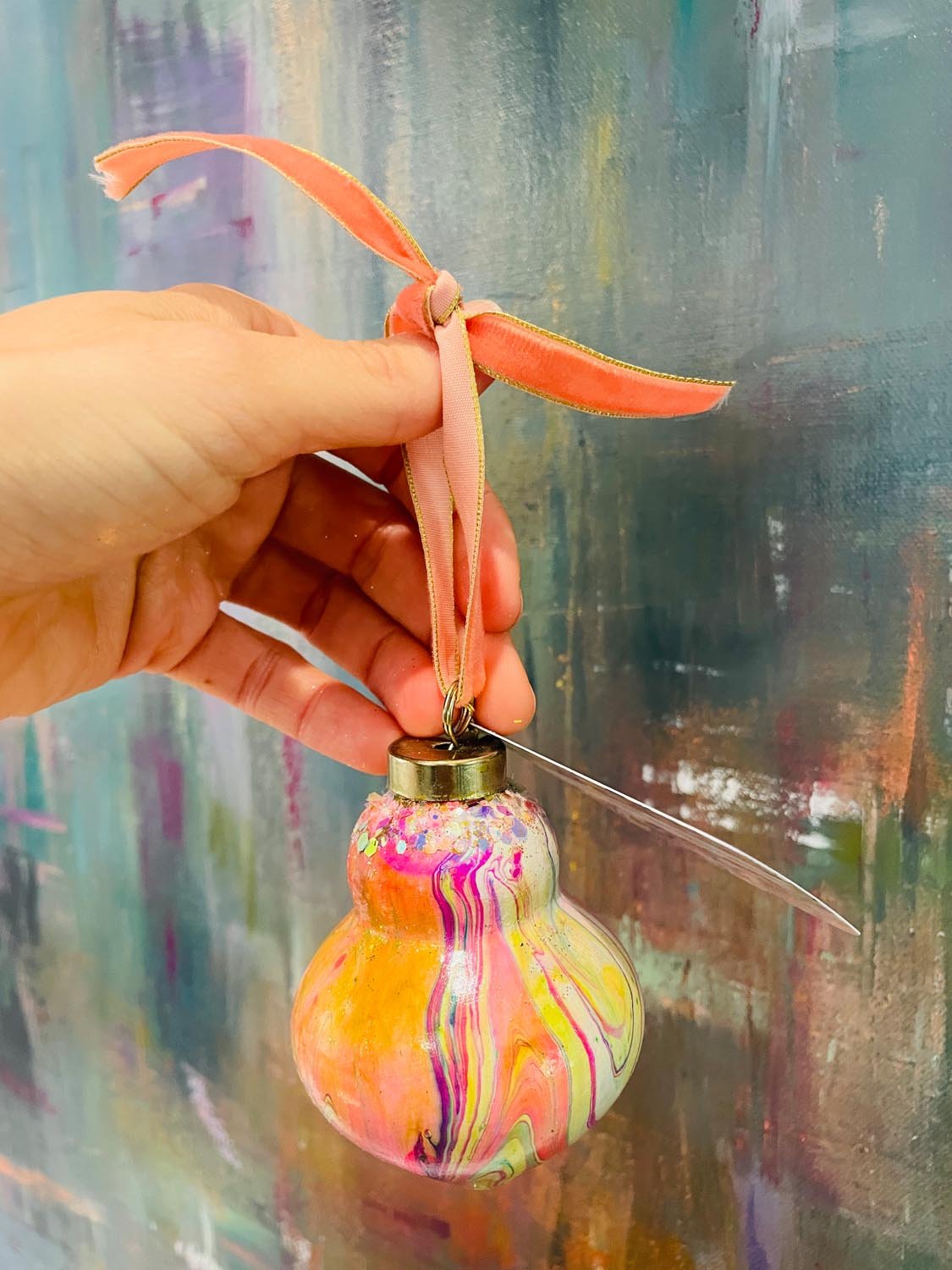 Ornament: Pear Bulb #61 (2025)