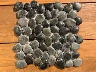 Rounded Bali Black Pebble Tile