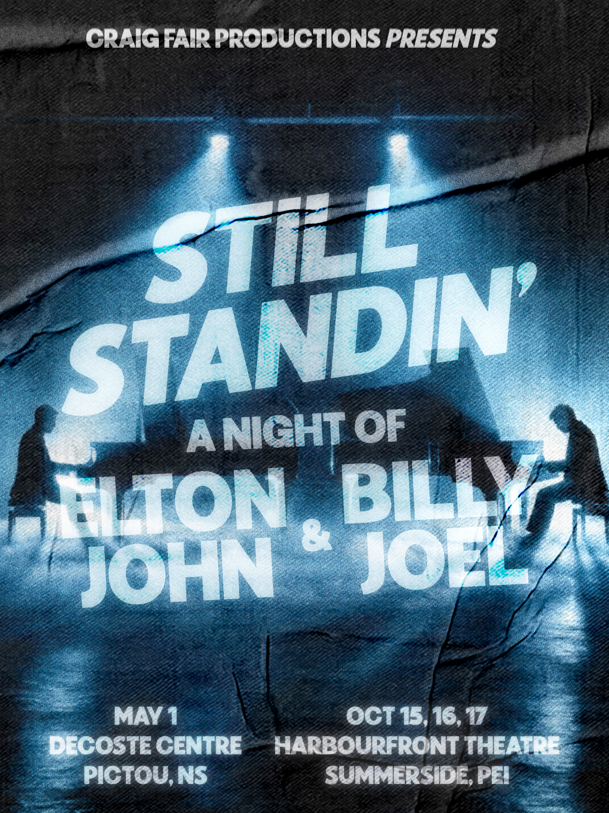 Silhouettes of country musicians playing instruments against a fiery, illuminated background with text "The Biggest Hits in Country Music: Country Roads."