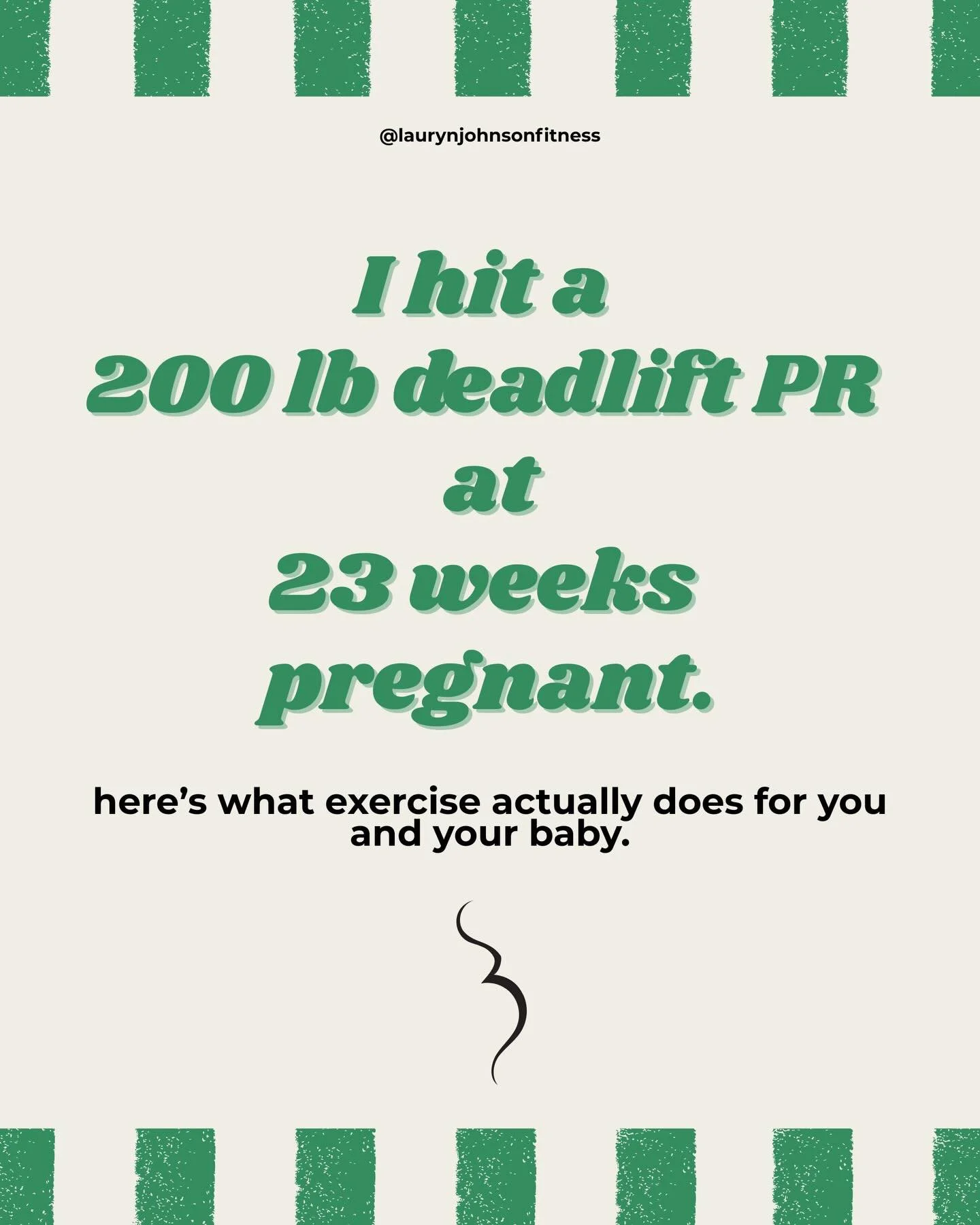 I hit a 200 lb deadlift PR at 23 weeks pregnant. 

and no, that&rsquo;s not reckless. that&rsquo;s educated, intentional training.

pregnancy is not a reason to stop lifting. it&rsquo;s a reason to lift smarter. the research is clear: serious strengt