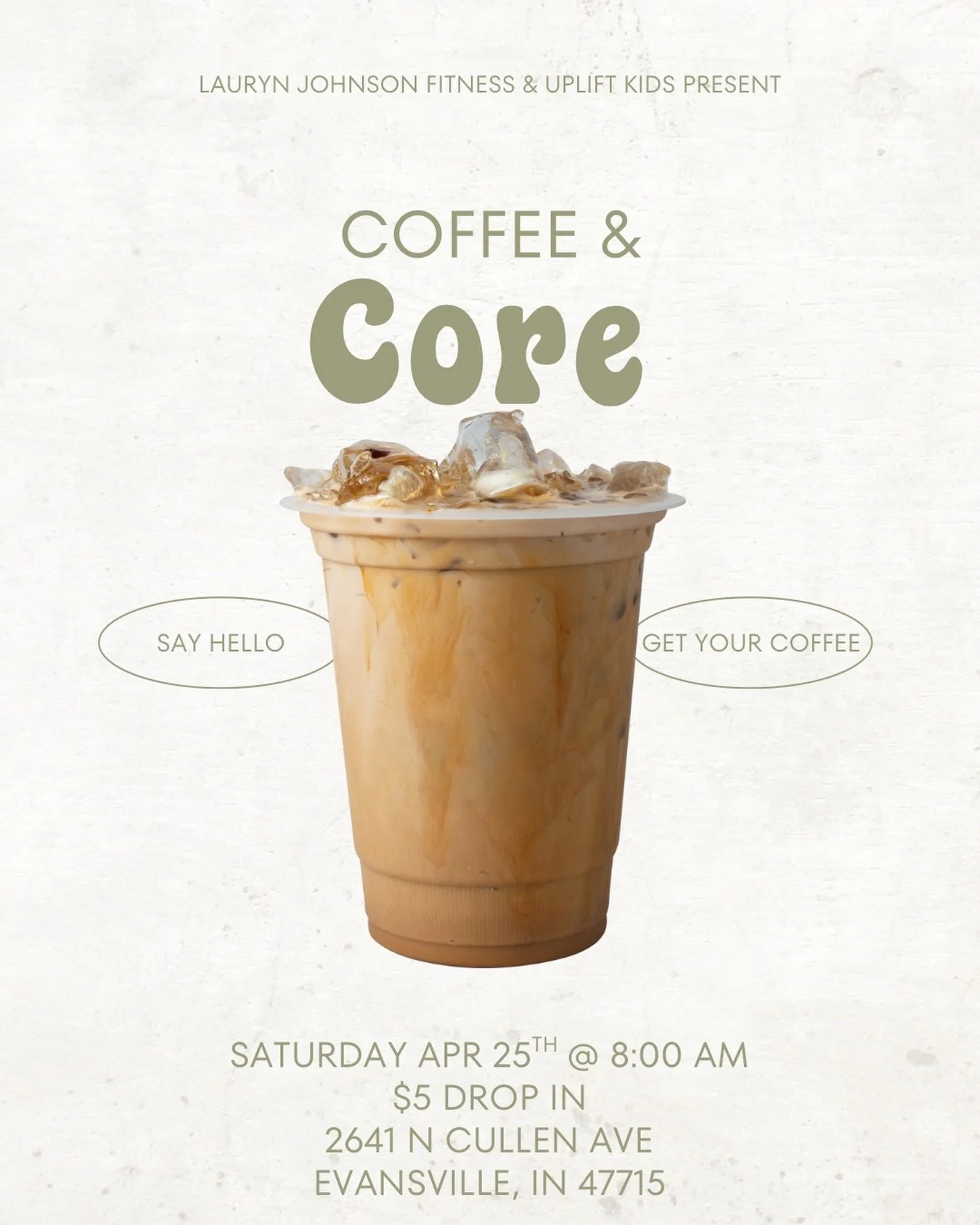 Coffee &amp; Core is back! 

girlies come join us this Saturday April 25th at 8 am at Uplift Kids 💚💙

I&rsquo;ll bring the coffee, and we&rsquo;ll do a quick core session followed by yapping (my favorite) 

you can sign up and pay on the website, o