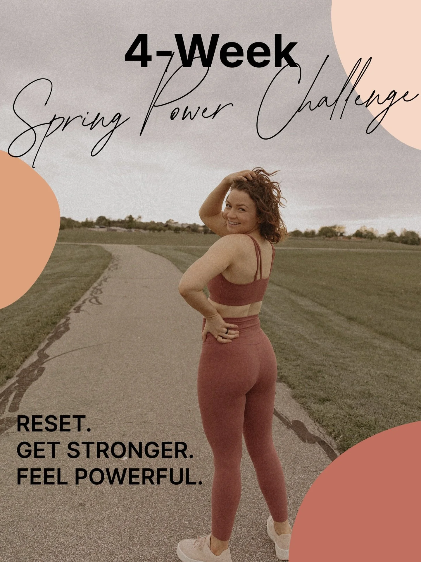 Just 4 days until THE SPRING POWER CHALLENGE 📣 

Starts Monday 5/4 and ends Sunday 5/31 🗓️ 

4 workouts per week for 4 weeks &bull; 2 upper &amp; 2 lower

Exercises will stay the same all 4 weeks but we&rsquo;ll focus on load, time under tension, a