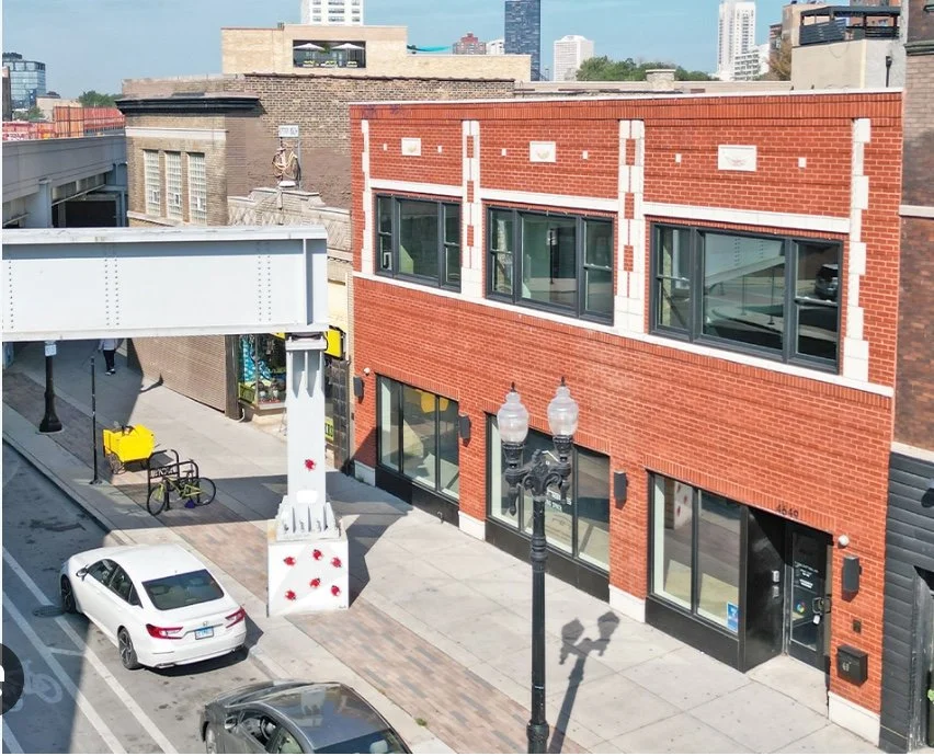 Renovated two-story brick building on N. Broadway in Uptown, Chicago, converted to an outpatient medical clinic