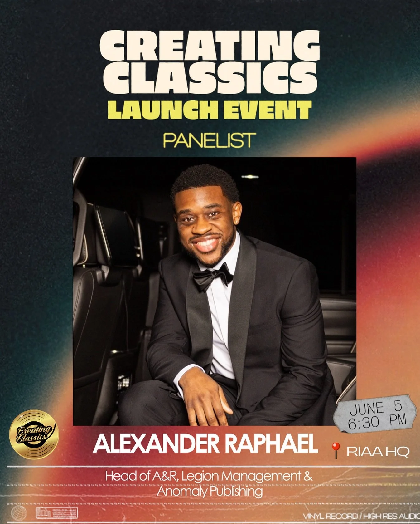 💿📀 Meet Alexander Raphael @alexraphaell_ : Head of A&amp;R at Legion Management and Anomaly Publishing. 

Alexander Raphael is a Grammy-nominated talent manager and music executive with 2 Grammy nominations, 4 platinum records, and 2 gold records t