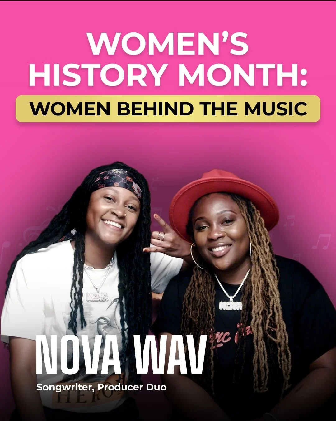 Celebrating Women Behind the Music 💜🎶

NOVA WAV @novawav (Brittany &ldquo;Chi&rdquo; Coney and Denisia &ldquo;Blu June&rdquo; Andrews) is a Grammy-nominated songwriting and production duo shaping the sound of today&rsquo;s music.

From early beginn