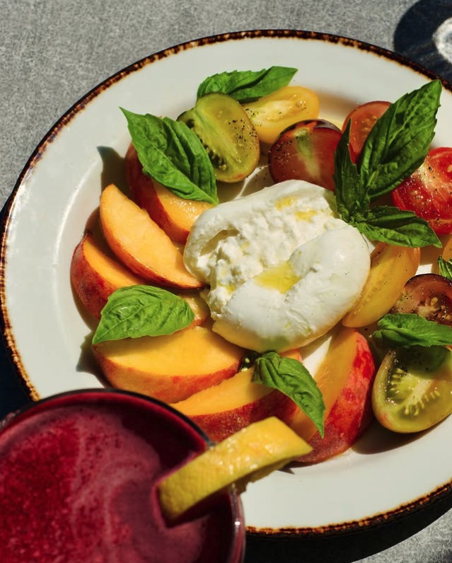 Riverside Restaurant's Peach Burrata