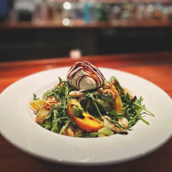 3 Rivers Grill Peach & Burrata Salad