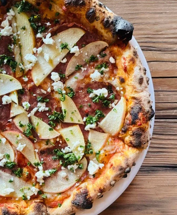 @solsticepizza Last call for the Honeycrisp pizza special! Don&rsquo;t wait until next year to try this fall favorite, available for a couple of more days!

Kiyokawa Orchards Honeycrisp apples, Olympia Provisions salami, feta, mozzarella, red sauce &