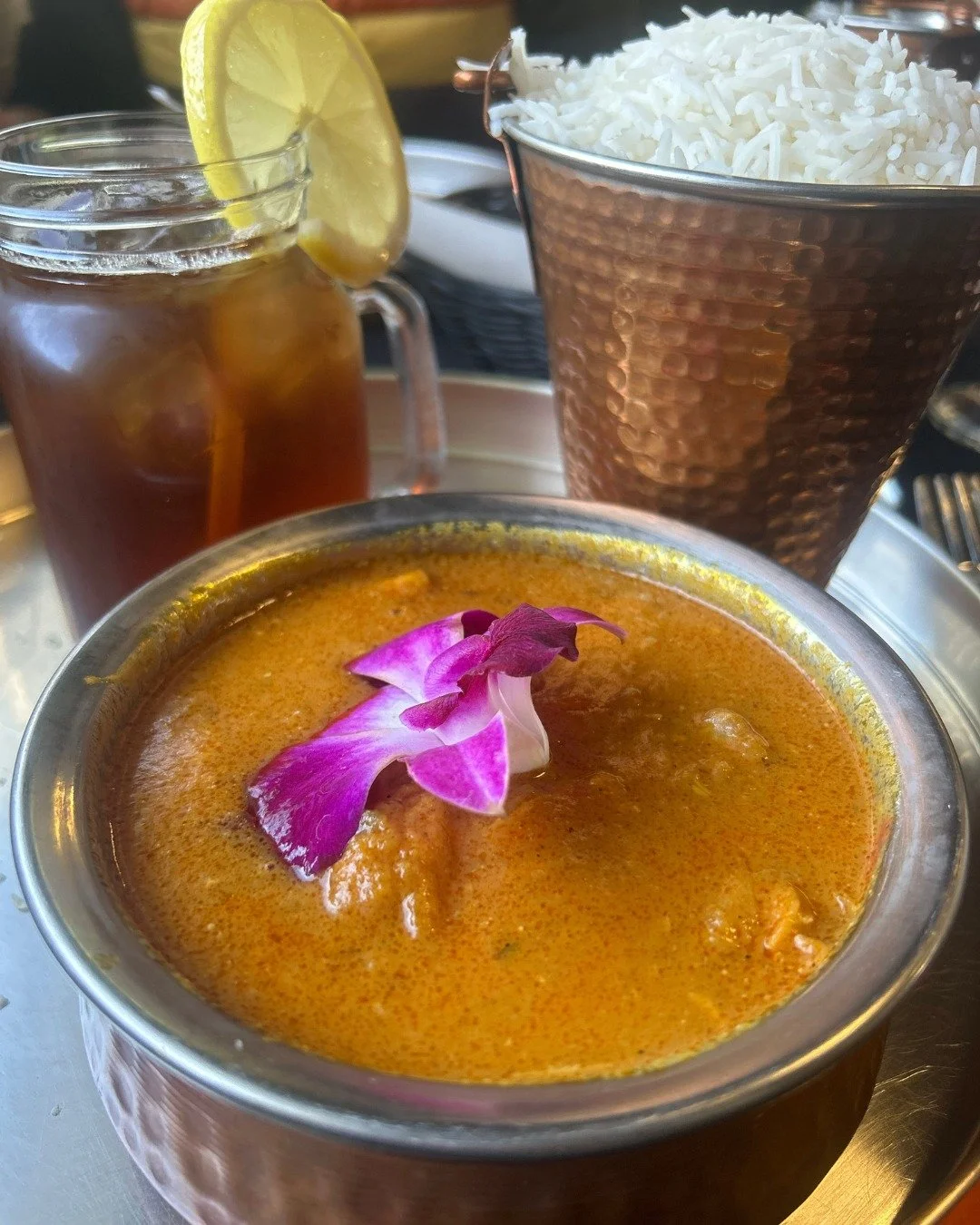 Lunch out + trying something new = Chicken Korma at @hindustani_restaurant_.
Creamy, mildly spiced, a little nutty, and somehow cozy without being heavy.

If you&rsquo;re in the mood to switch up your usual order, this one&rsquo;s a win. 🍛✨Would abs