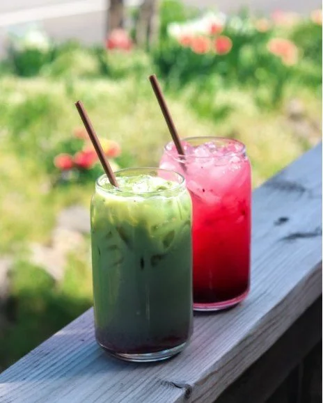 @randonneecoffee has new spring favorites just in time for Earth Day: 

Brambleberry Matcha &amp; Brambleberry Lemonade, both using their signature Brambleberry puree. 

1104 1st Ave, Mosier, OR 97040

#specialtydrinks #berrypuree #matchalover #lemon