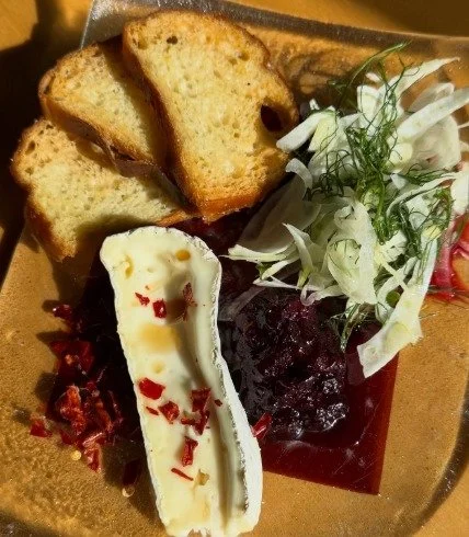 Sharing this from @celilorestaurantandbar:
Thanks to our friends at @cowbellpdx for our latest delight!

Hidden Falls (@shepherdswaycheese) sheep&rsquo;s milk cheese, hot honey, Crusco chilis, huckleberry compote, fennel salad, brioche toast.