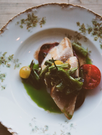Hiyu Wine Farm Albacore with Tomato and Shishito