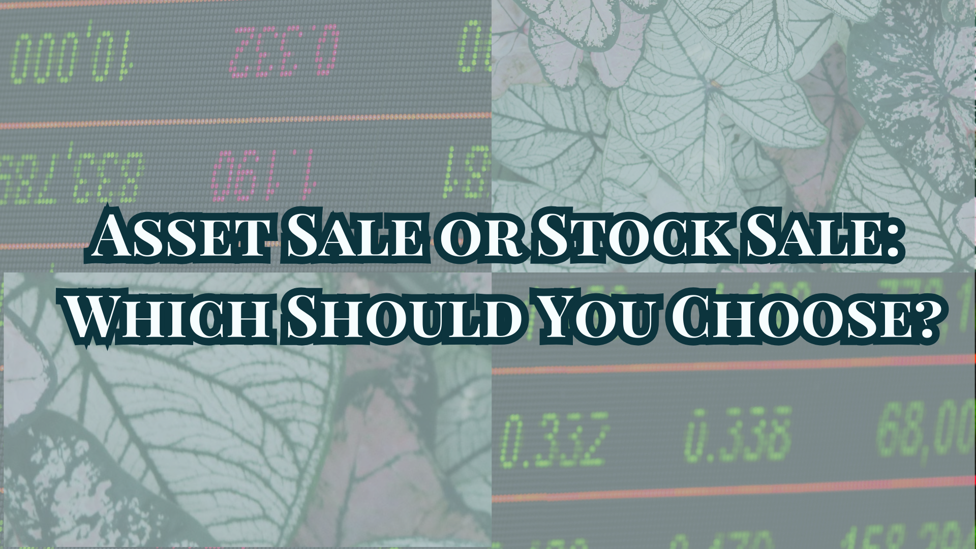 Asset Sale or Stock Sale: Which Should You Choose? — TealAcre