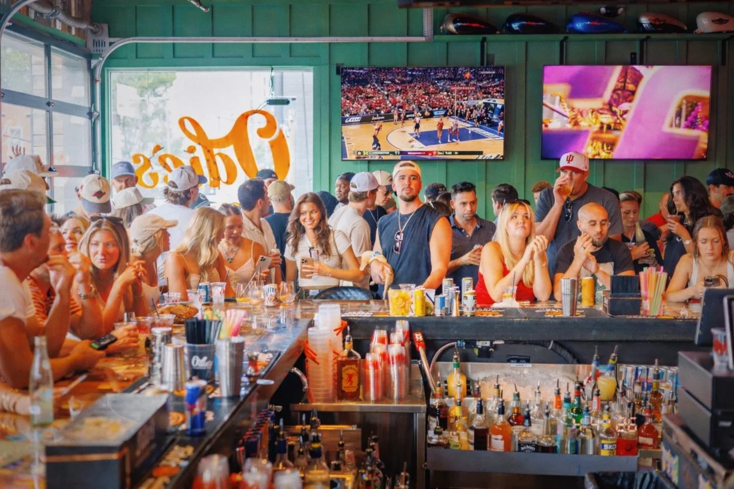 We are SAT (literally) for the Final Four games! 🏀 Catch the madness on one of our MANY screens&mdash; see you soon!