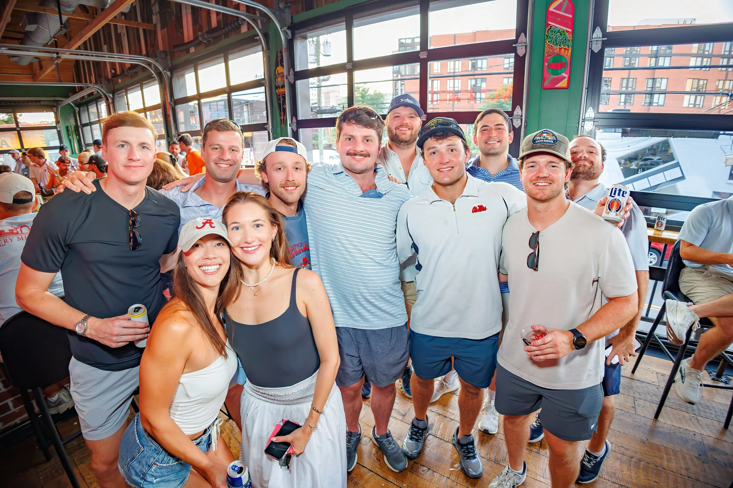 Our perfect Saturday so far👌🏼 Ole Miss plays at 6:45PM, come grab a spot for our watch party with @musiccityrebels! ❤️💙 #hottytoddy