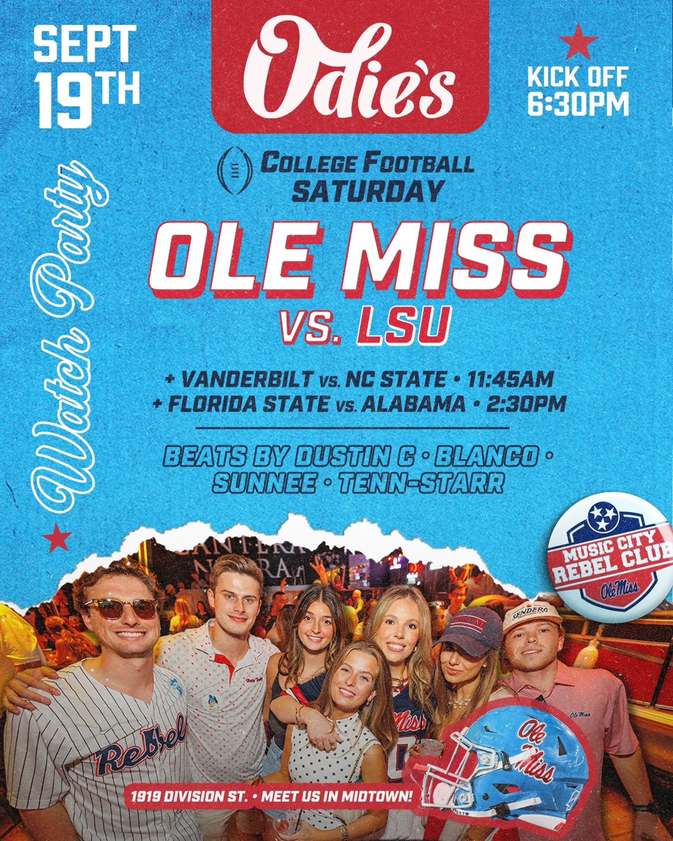 Mentally preparing ourselves for this Saturday at Odie&rsquo;s 🏈 We&rsquo;ll be open at 10AM with drink specials, our kick-off challenge and the main event: OLE MISS VS LSU! Don&rsquo;t miss a minute of it&mdash; get here early! #HottyToddy