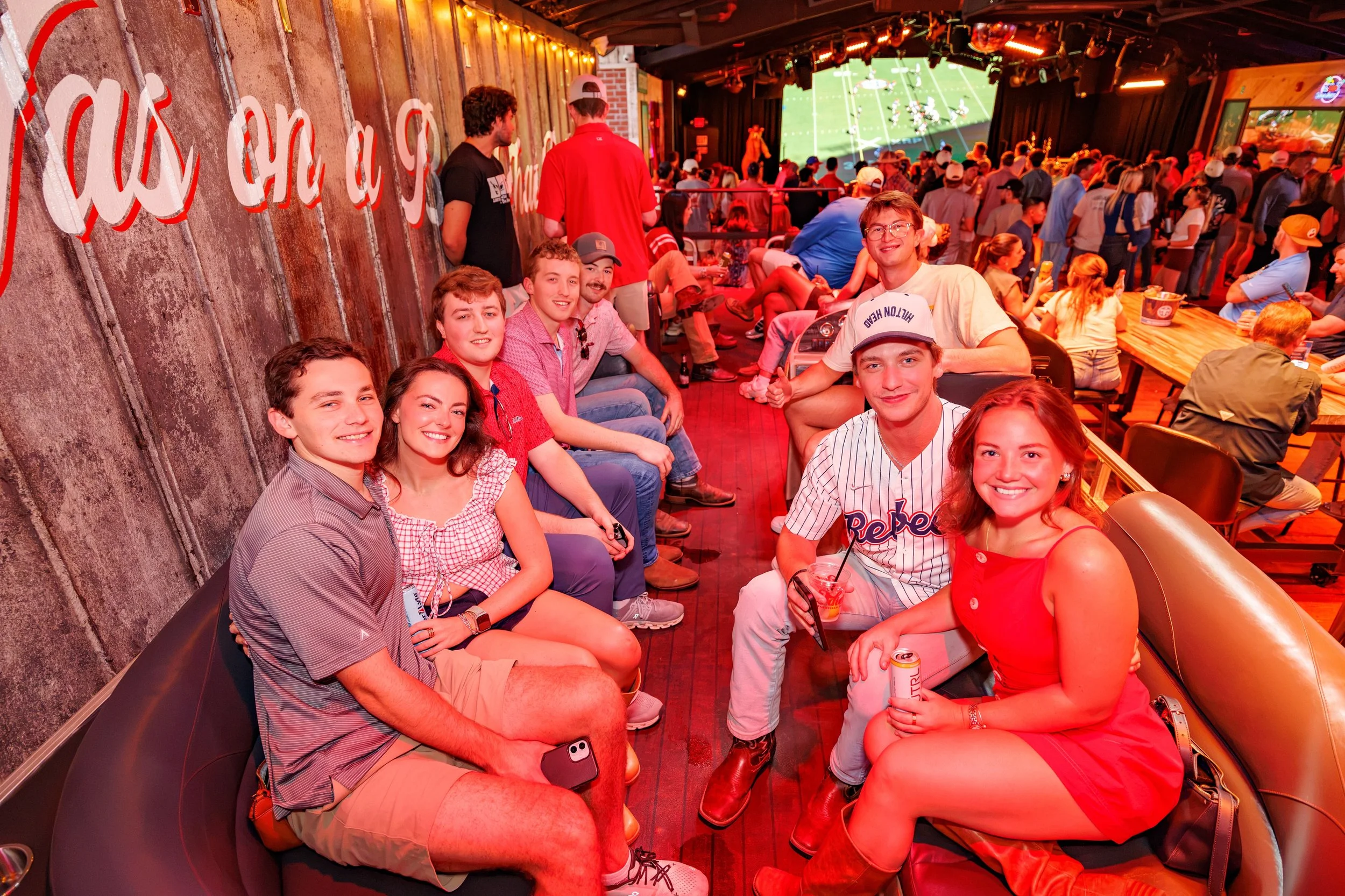 Rain can&rsquo;t stop us today! We have plenty of room inside to cheer on Ole Miss against Vanderbilt with @musiccityrebels &mdash; come watch the big games on the big screen with football drink specials all day long! #HottyToddy
