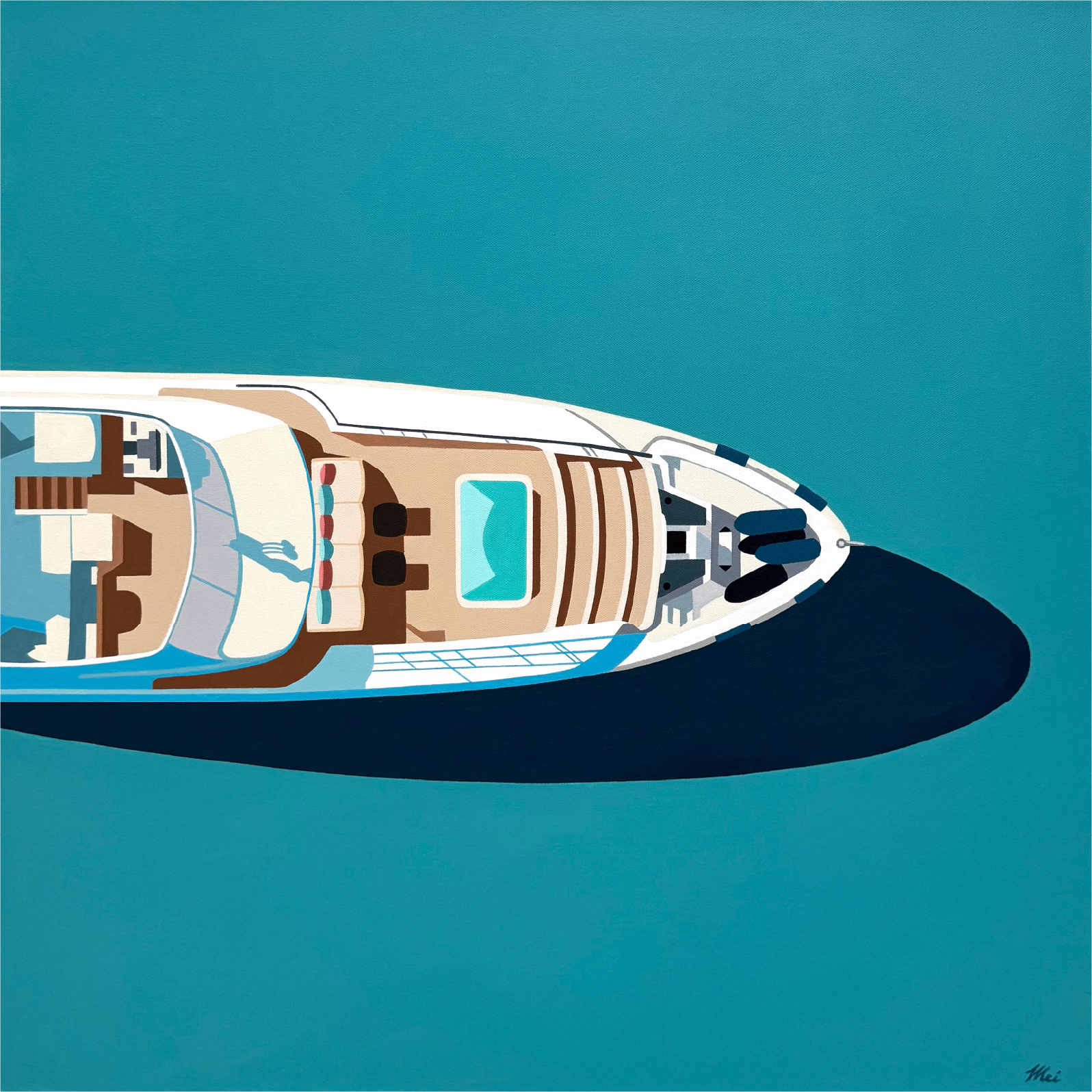 Teal Horizons (30in x 30in)