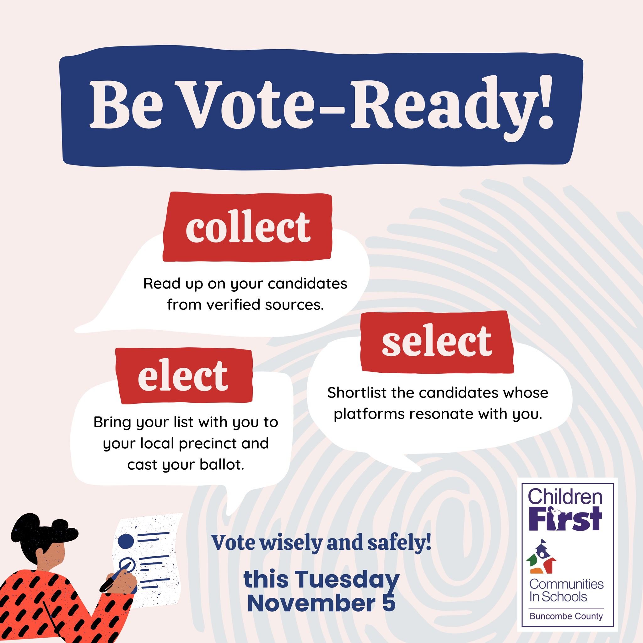 🗳️ Your Voice, Your Vote! 🗳️

Tomorrow is Election Day! 🗓️ It's time to make your voice heard and shape the future of your community. Remember, every vote counts, and it's essential to be informed about the candidates and issues that matter most t