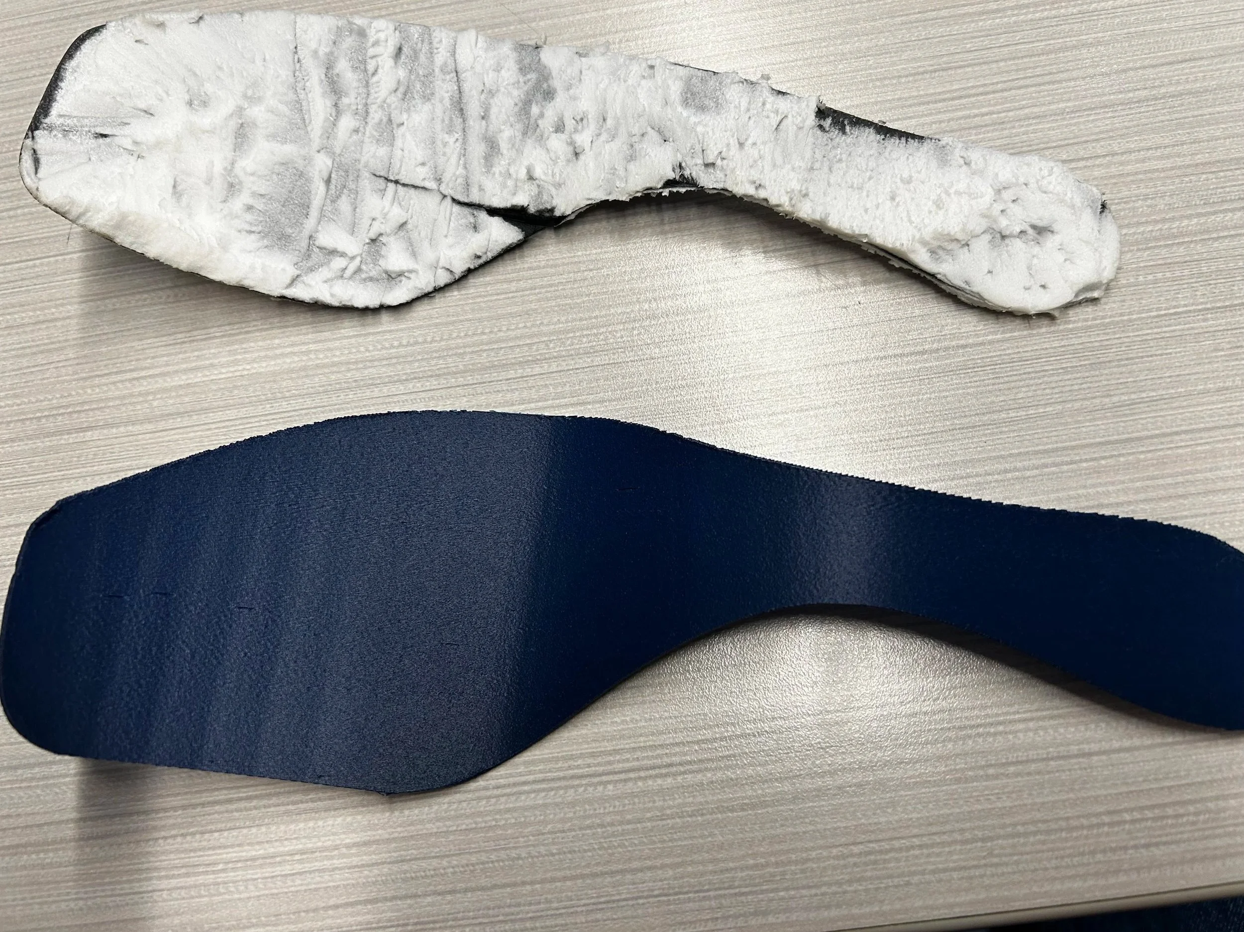 (6) Our attempt to recreate the carbon plate using Markforged carbon fiber filament.