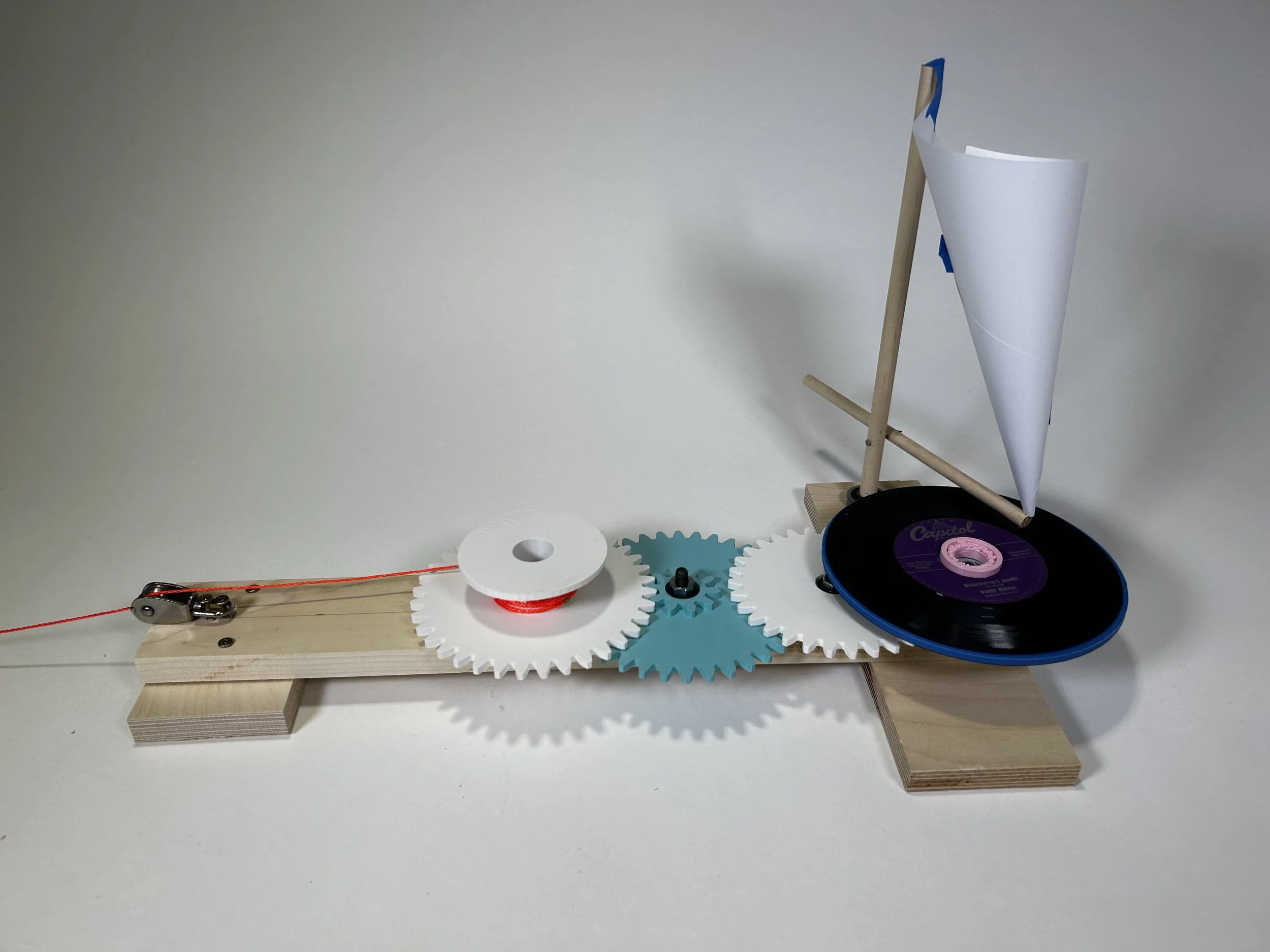 Gravity-Powered Record Player