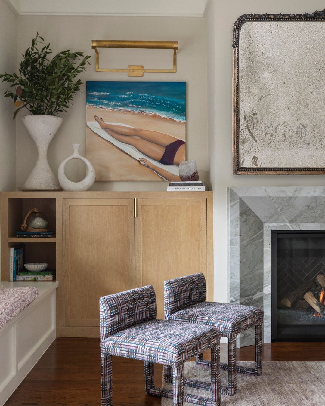 🌊 Bringing the beach indoors this summer. 

For our #ChicCraftsman project, we commissioned a custom art piece inspired by ocean hues, fabric tones, and a cherished verse:
&ldquo;Come, follow me,&rdquo; Jesus said, &ldquo;and I will make you fishers