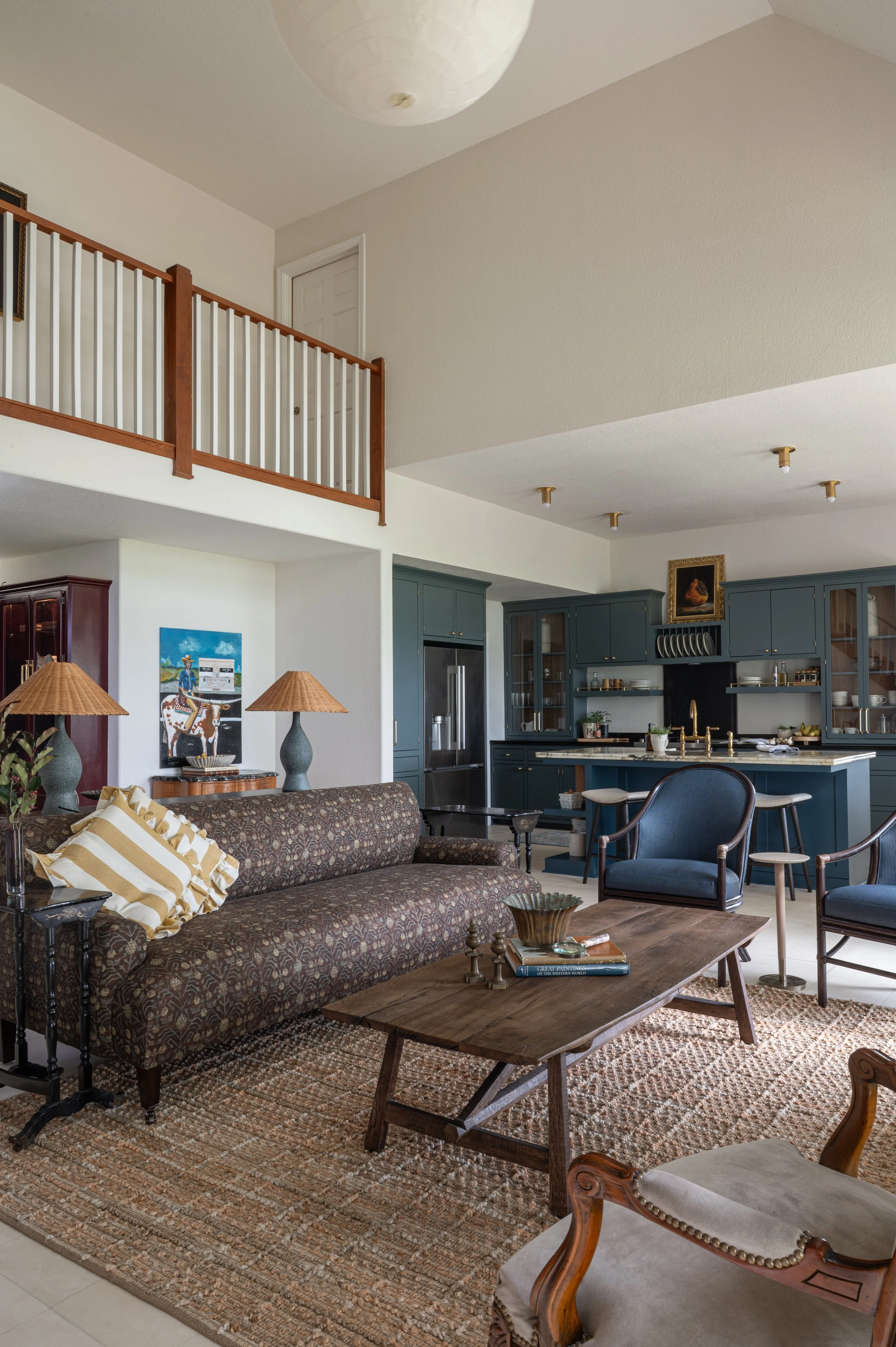 Custom floral sofa design in Houston Texas