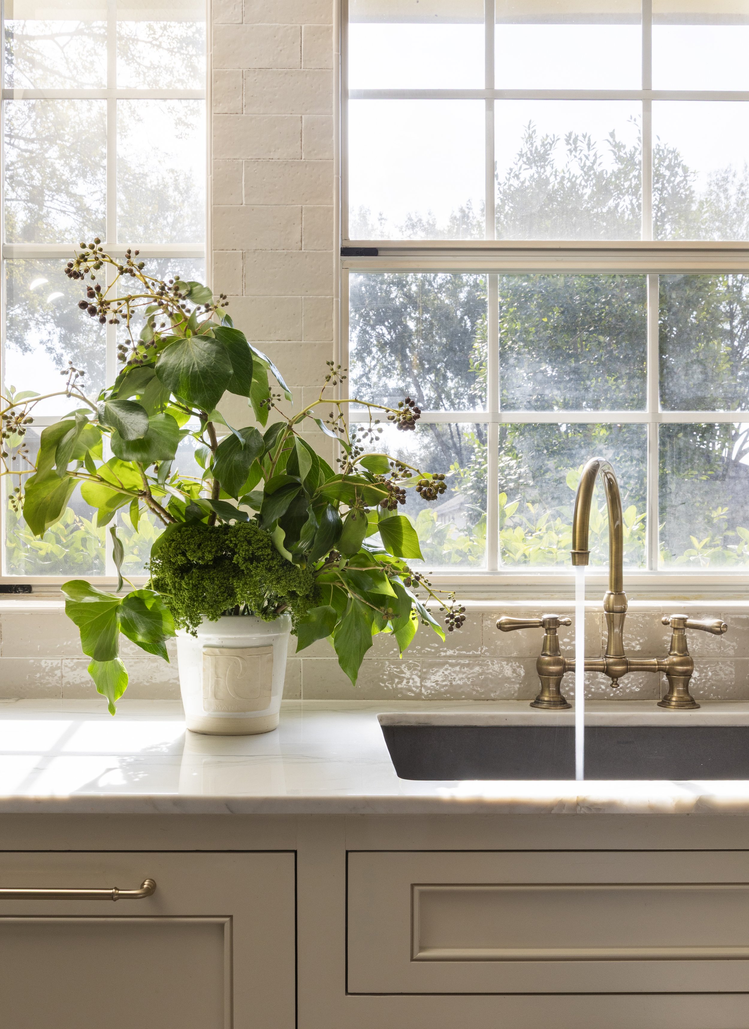 Hand crafted planter gift given to clients after each project by Paula Dixon Design in Houston. 