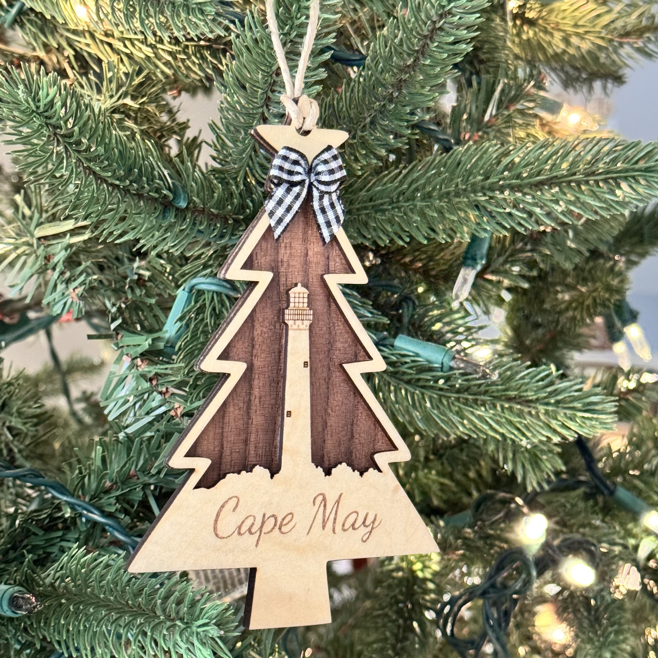 Cape May Lighthouse Holiday Tree Ornament